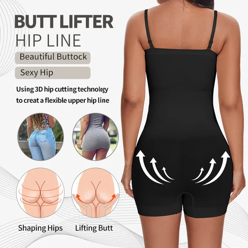 New Strapless Bodysuit Off Shoulder Tube Top Women Shorts Shapewear Tummy Control Body Shaper Sexy Fajas Skinny Underwear