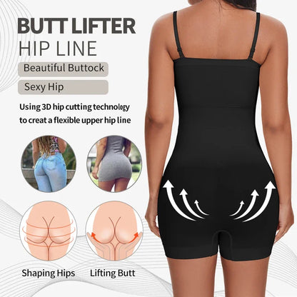 New Strapless Bodysuit Off Shoulder Tube Top Women Shorts Shapewear Tummy Control Body Shaper Sexy Fajas Skinny Underwear